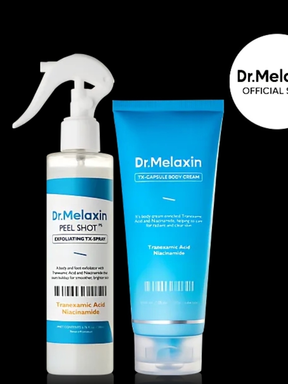 Blue TX-Capsule Body Cream & Peel Shot Set - Blue